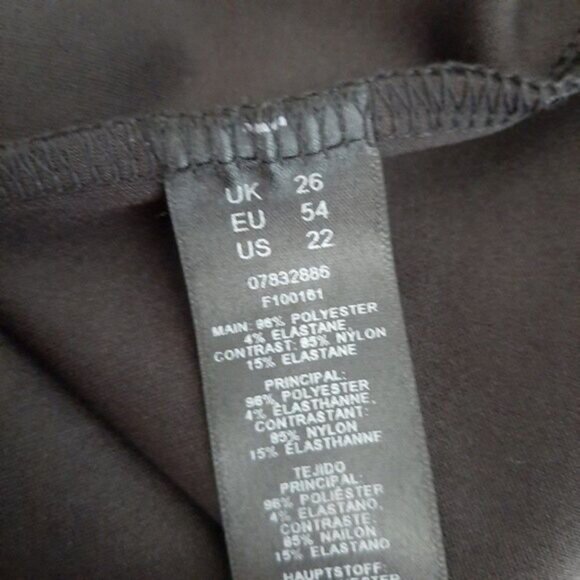 ASOS Asymmetric Maxi Dress Lace Panels Black Sz 22 - Picture 14 of 15